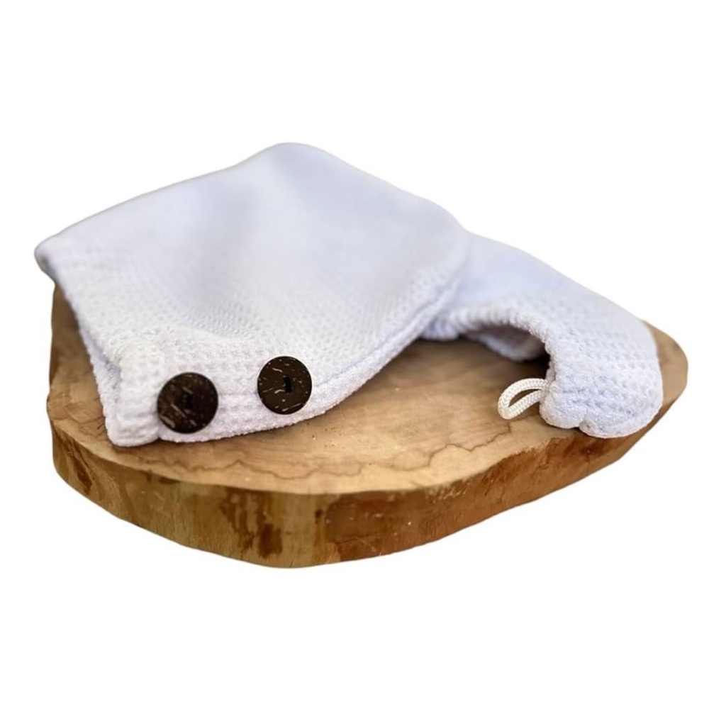 Bundle of 2 microfiber drying turban hair towel
